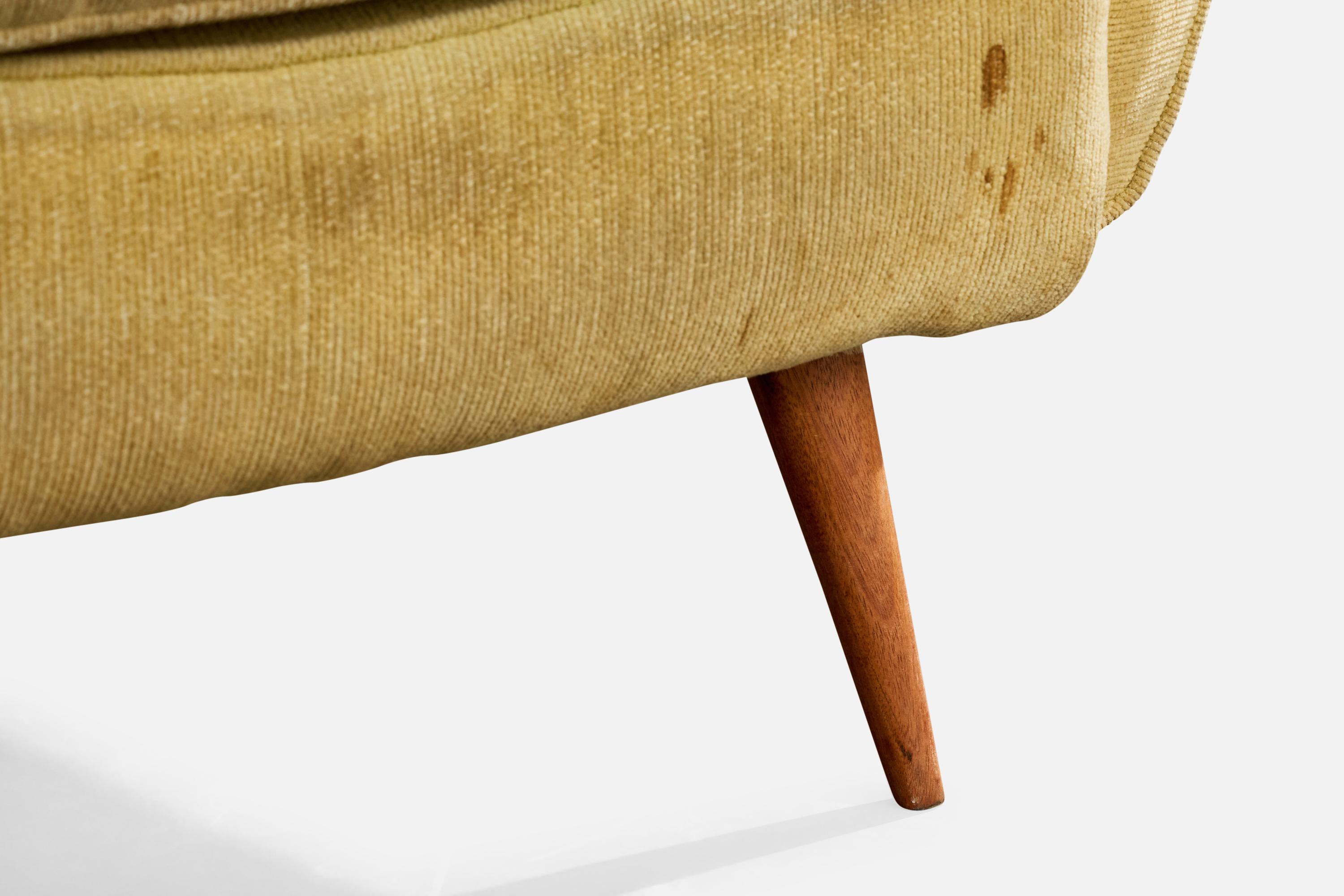 Giuseppe Scapinelli, chaises longues, Wood, tissu, Brésil, années 1950 en vente 8