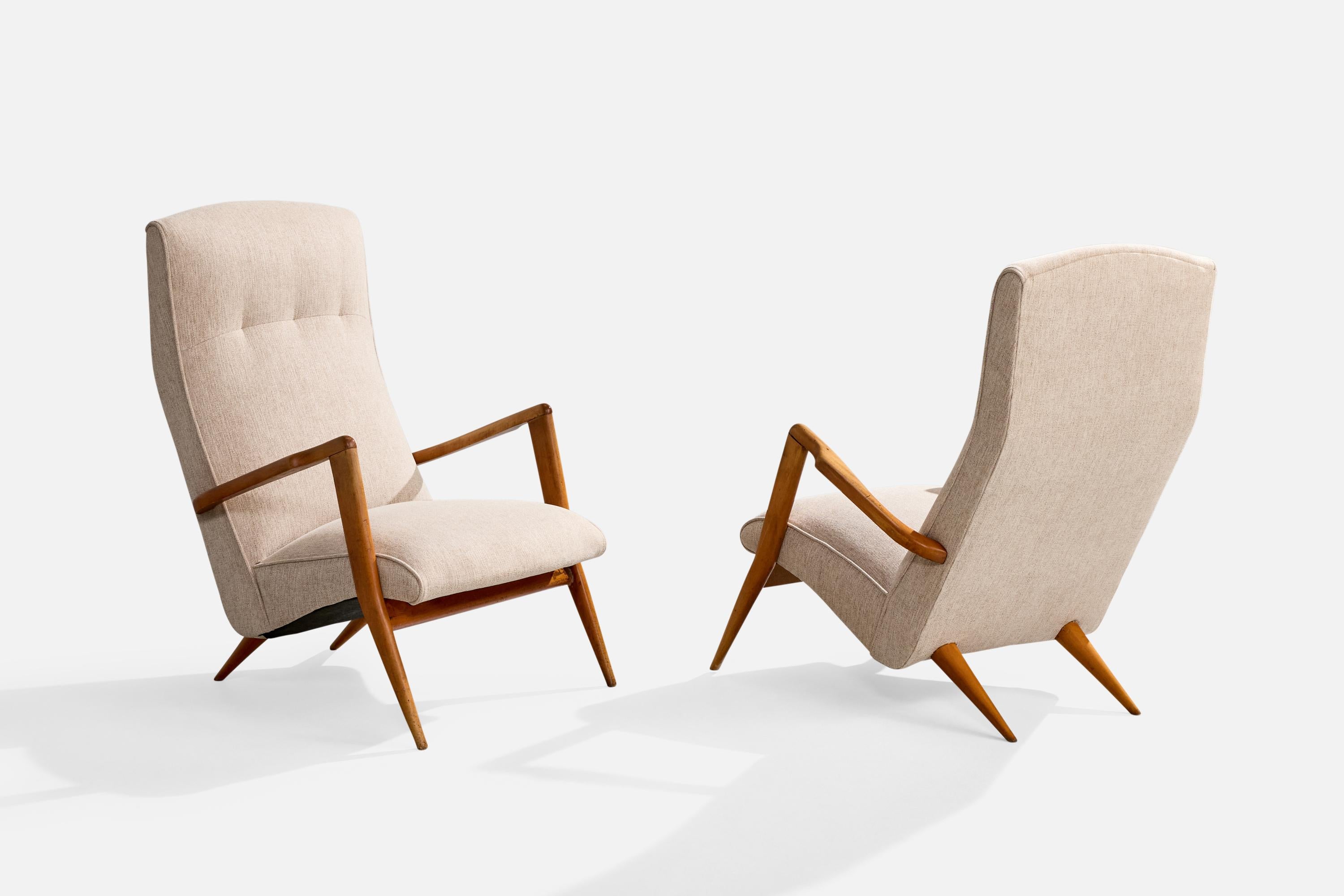 Giuseppe Scapinelli, Sillas de salón, Madera, Tela, Brasil, Años 50 Moderno de mediados de siglo en venta