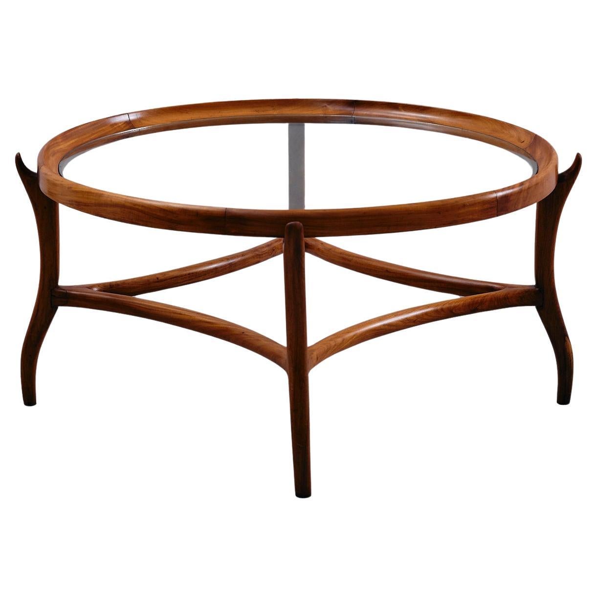 Giuseppe Scapinelli, table basse " Maracanã ", années 1950, Brésil, Wood Caviuna en vente