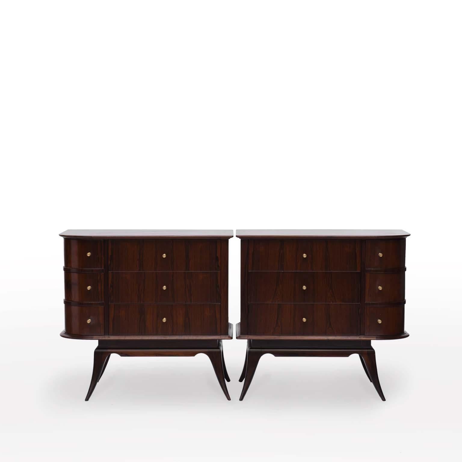 Mid-Century Modern Giuseppe Scapinelli Midcentury Brazilian Commode with Rosewood Structure, 1950s