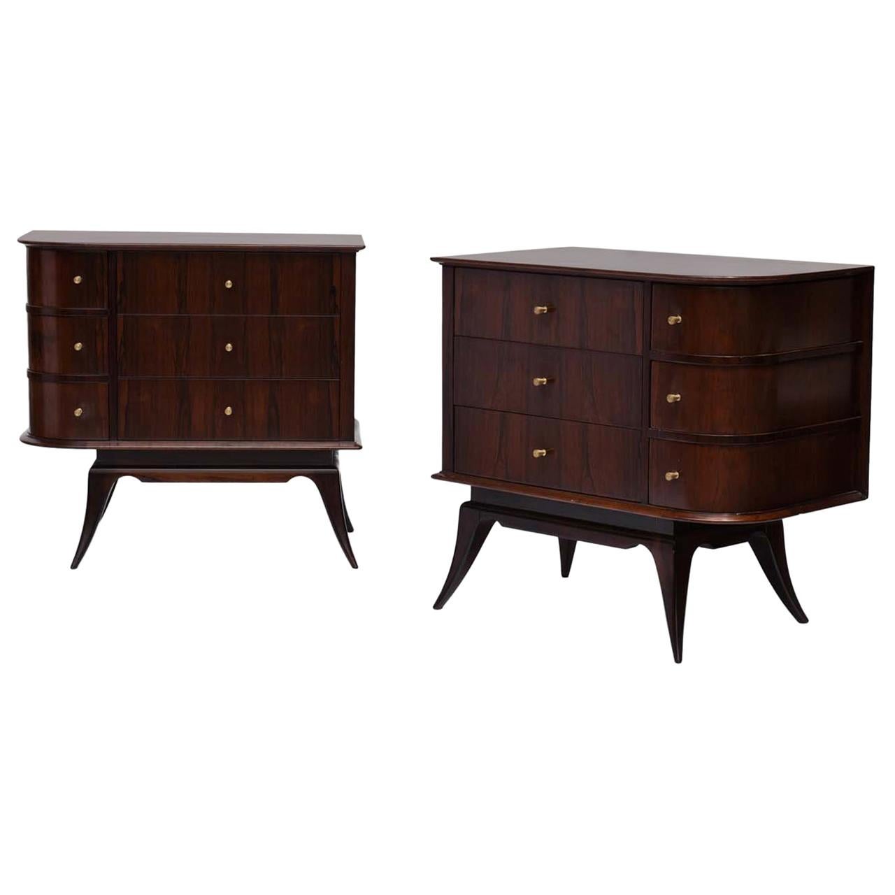 Giuseppe Scapinelli Midcentury Brazilian Commode with Rosewood Structure, 1950s
