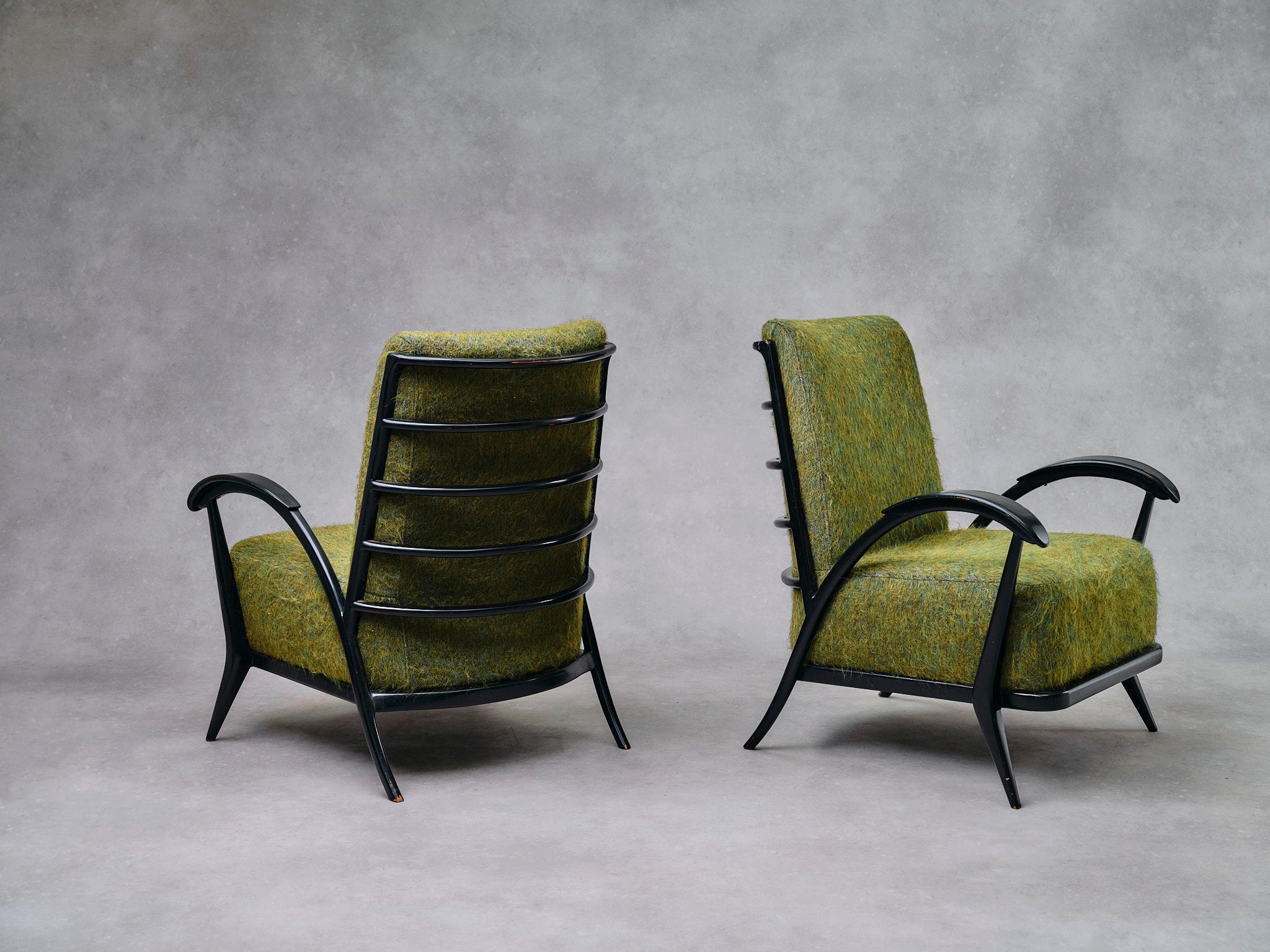 Giuseppe Scapinelli
Pair of Ebonized Armchairs
Pierre Frey Fabric
1950s