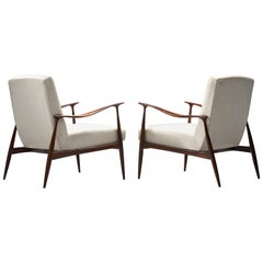 Giuseppe Scapinelli Pair of Sculptural Lounge Chairs