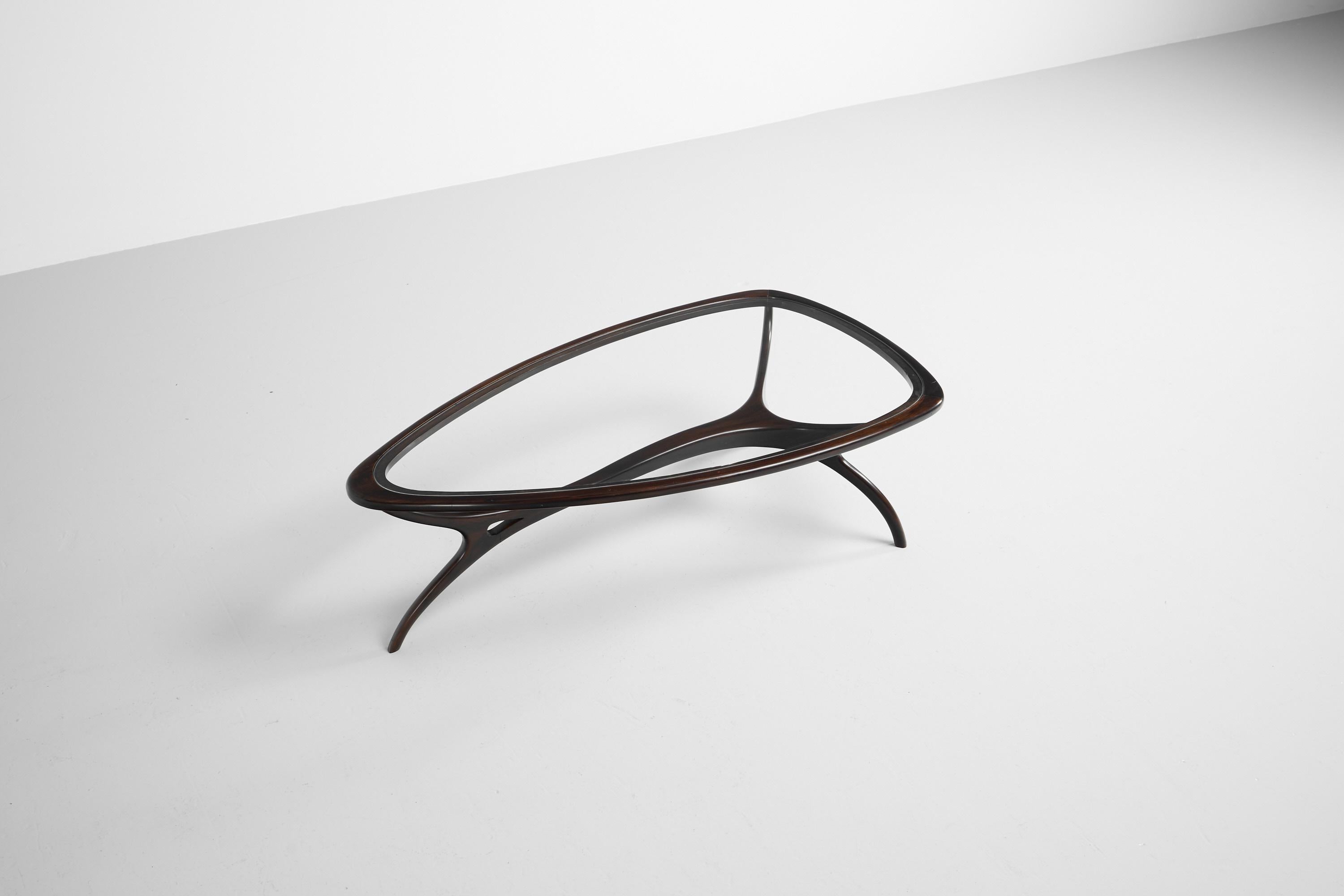 Giuseppe Scapinelli Sculptural Coffee Table Brazil, 1950 In Good Condition For Sale In Roosendaal, Noord Brabant