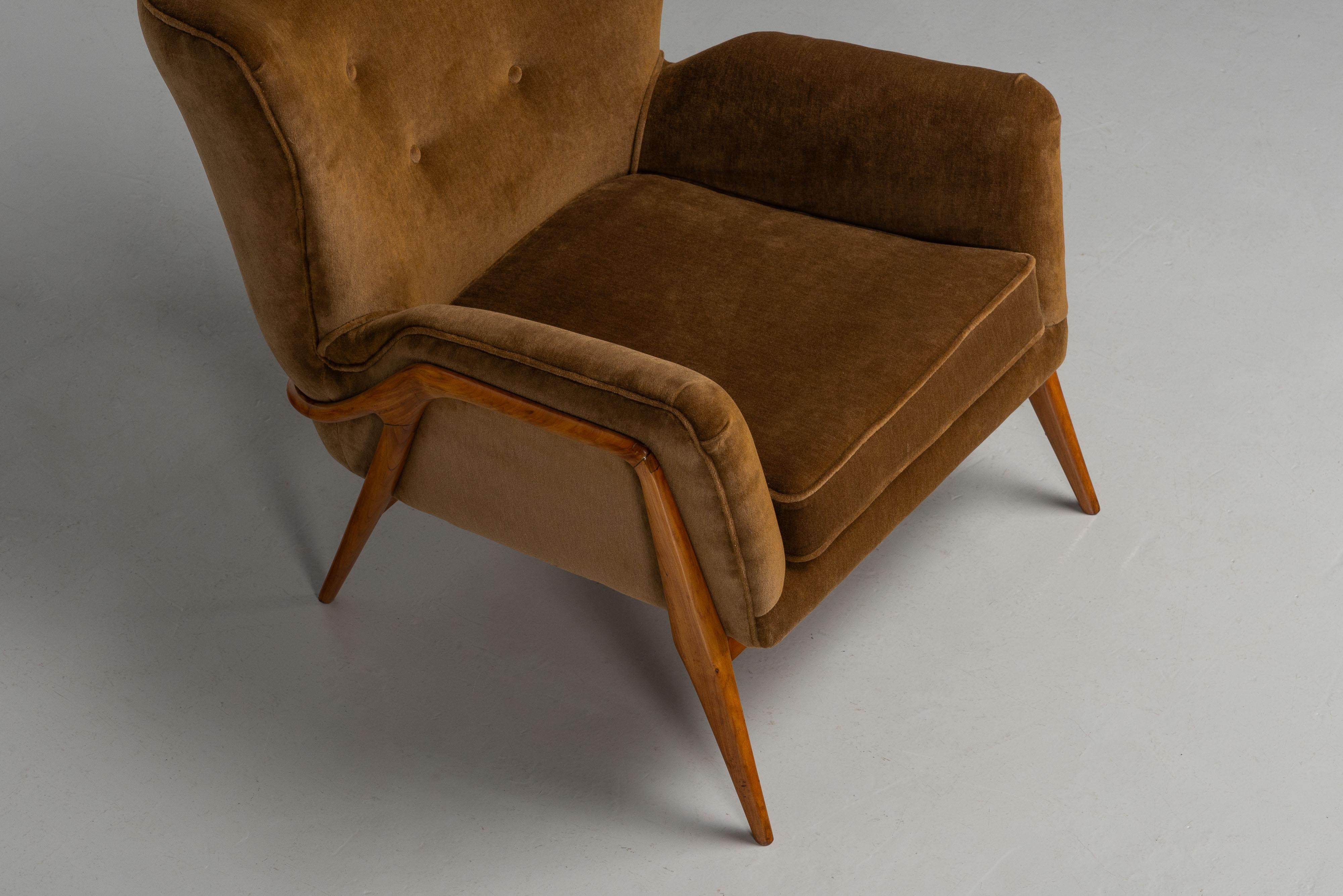Chaise longue sculpturale Giuseppe Scapinelli Brésil 1950 en vente 8