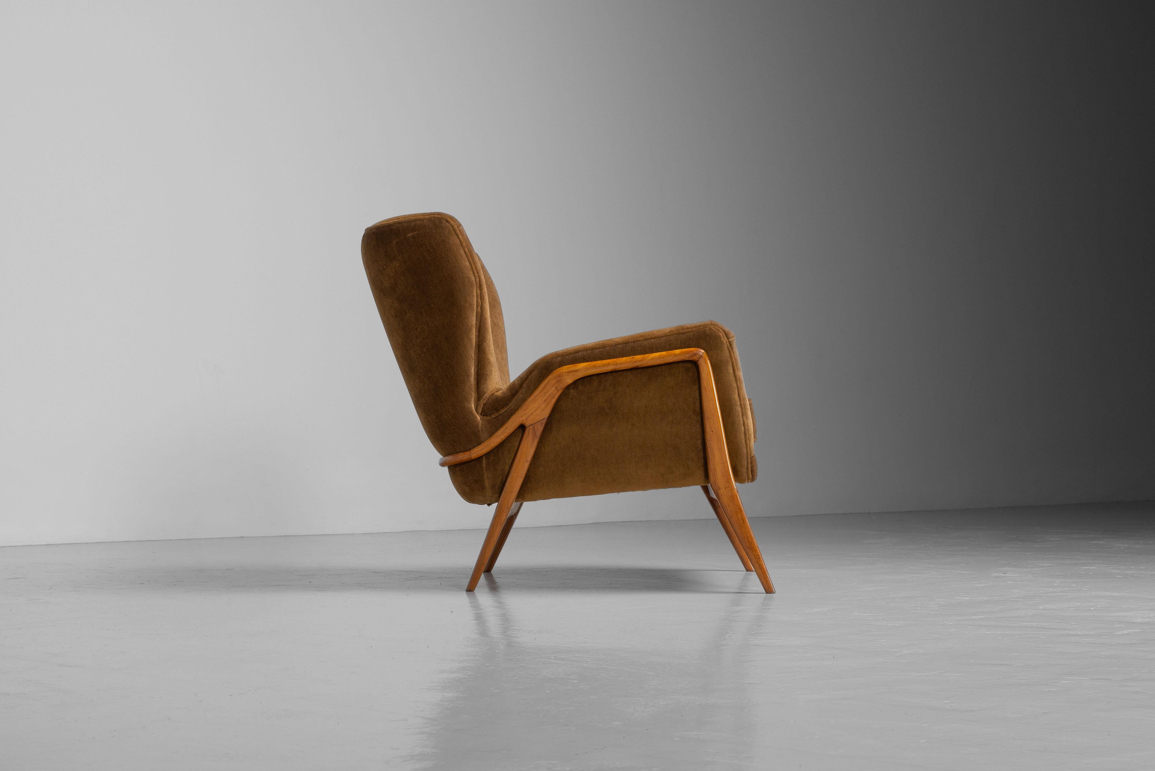Mid-Century Modern Chaise longue sculpturale Giuseppe Scapinelli Brésil 1950 en vente