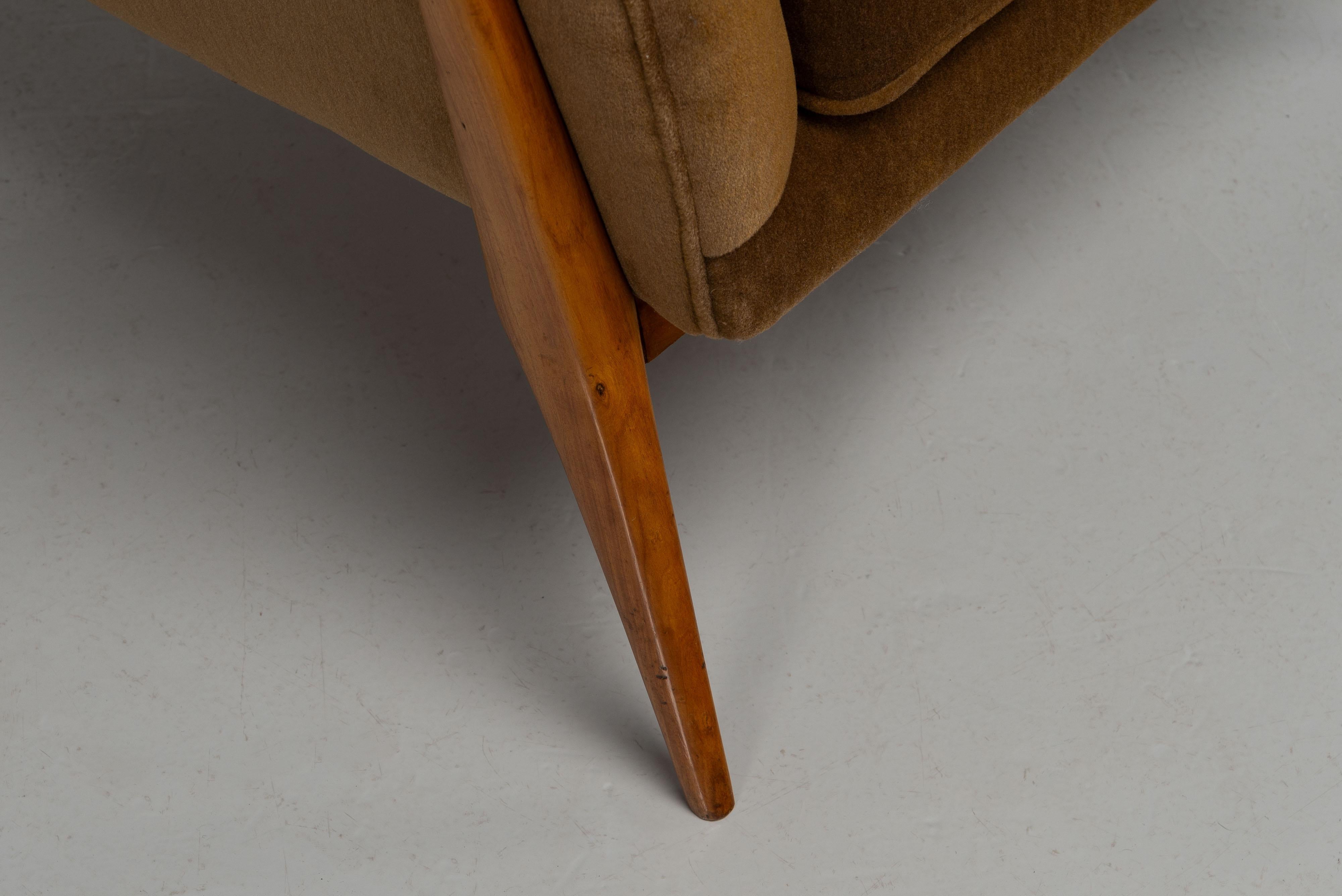 Chaise longue sculpturale Giuseppe Scapinelli Brésil 1950 en vente 2