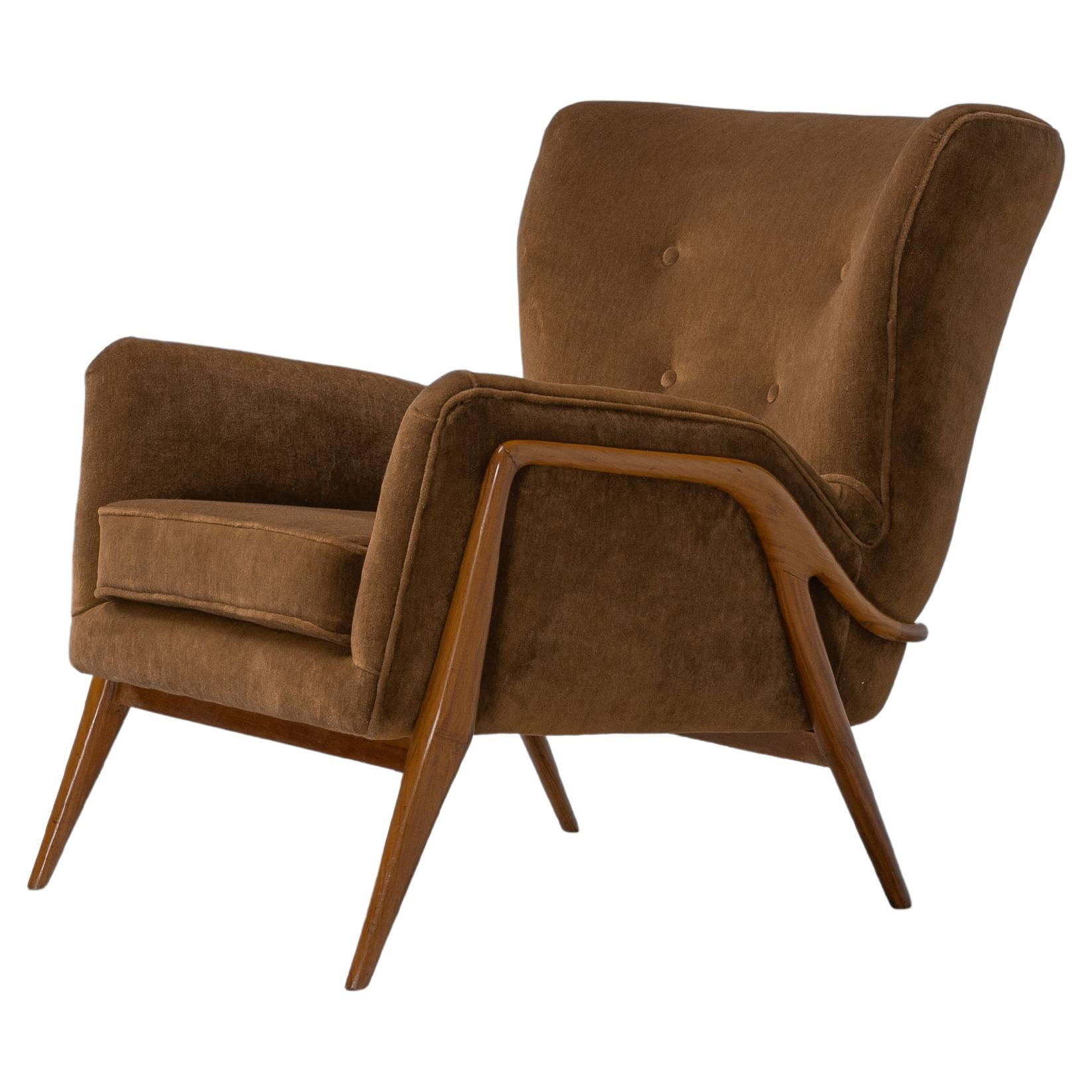 Chaise longue sculpturale Giuseppe Scapinelli Brésil 1950 en vente