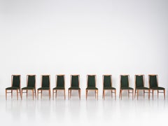 Giuseppe Scapinelli, 10er-Set Esszimmerstühle, Caviuna-Holz, Brasilien, 1950er Jahre
