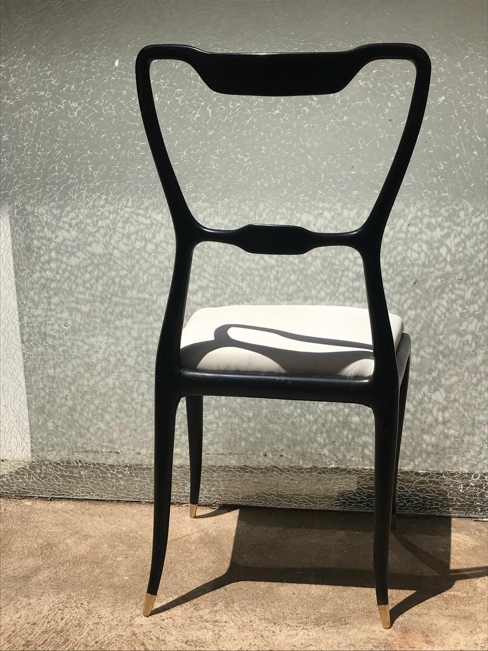 Mid-Century Modern Giuseppe Scapinelli, Set of 12 Ebonized 1950s Brazilian Modern Design Chairs