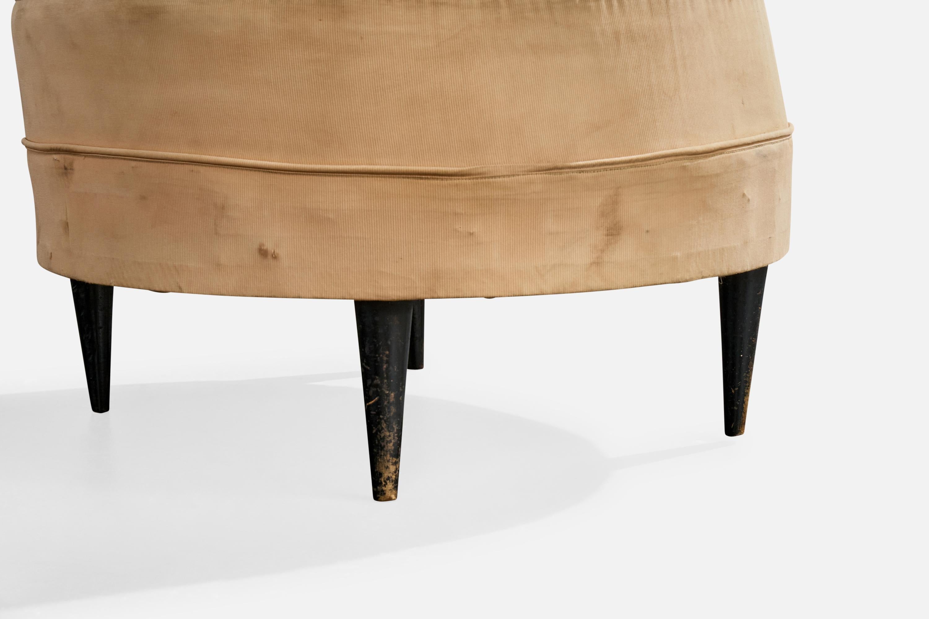 Giuseppe Scapinelli, Sillas Pantuflas, Tela, Madera, Brasil, Años 50 en venta 5