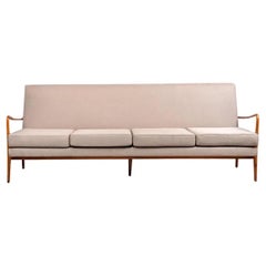 Giuseppe Scapinelli. Sofa in Caviuna's wood, 4 seats, c. 1950