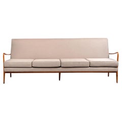 Giuseppe Scapinelli. Sofa in Caviuna's wood, 4 seats, c. 1950