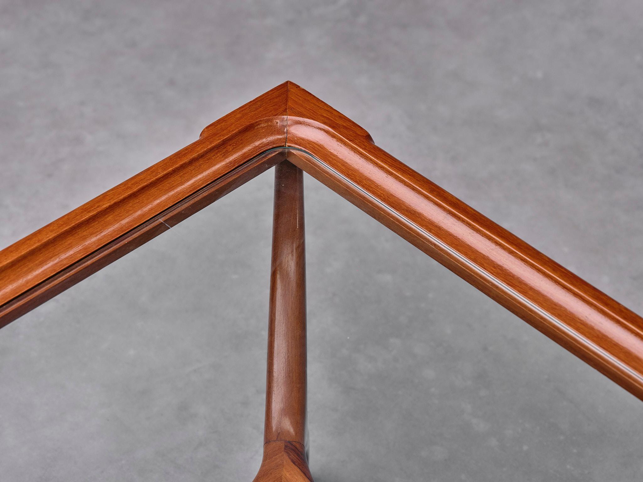 Mid-20th Century Giuseppe Scapinelli, Vintage Coffee Table, Caviuna Wood, Brazil, 1950s For Sale