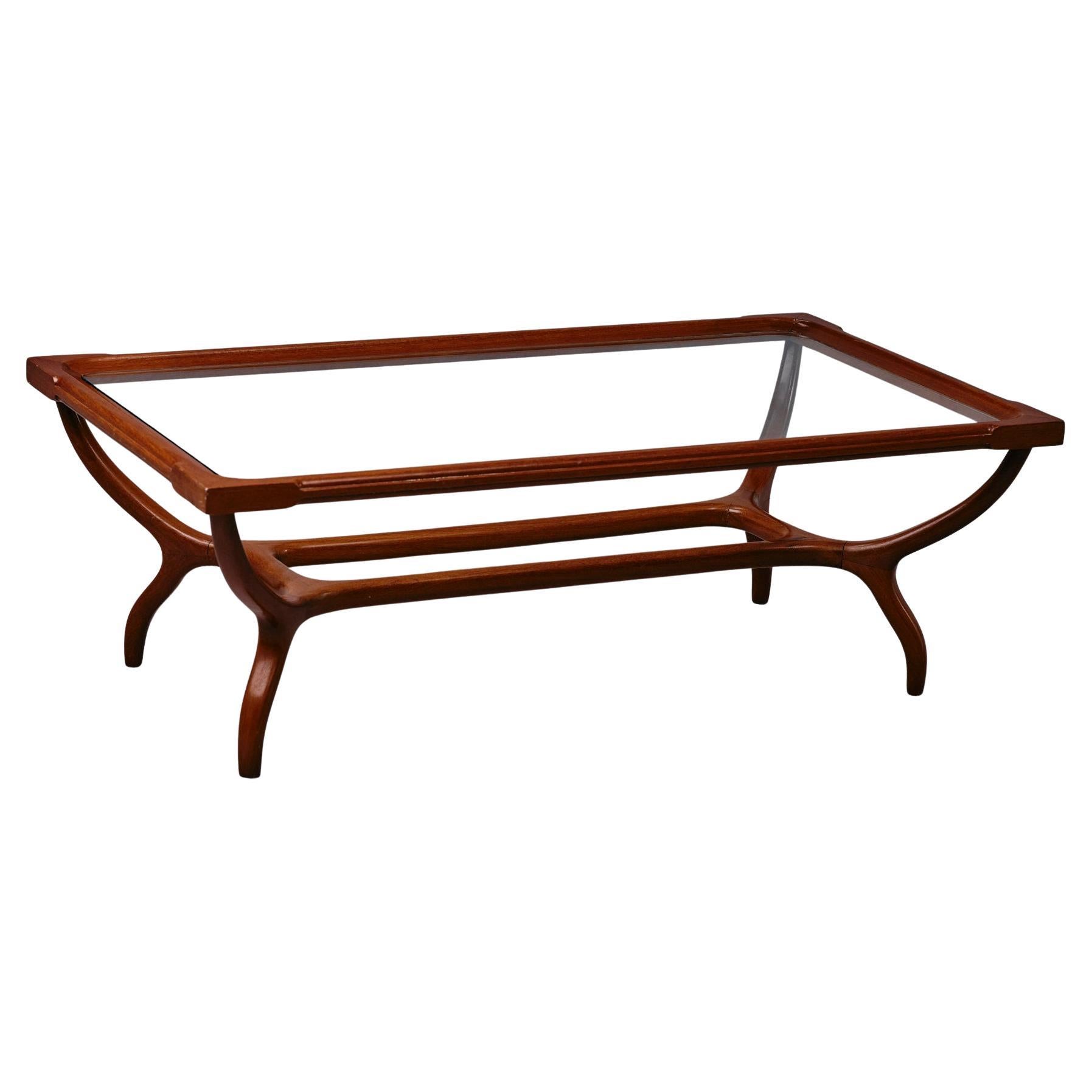 Giuseppe Scapinelli, Table basse vintage, Caviuna Wood, Brésil, années 1950