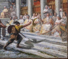 Giuseppe Sciuti Roman Historical Painting 19 century oil cavas