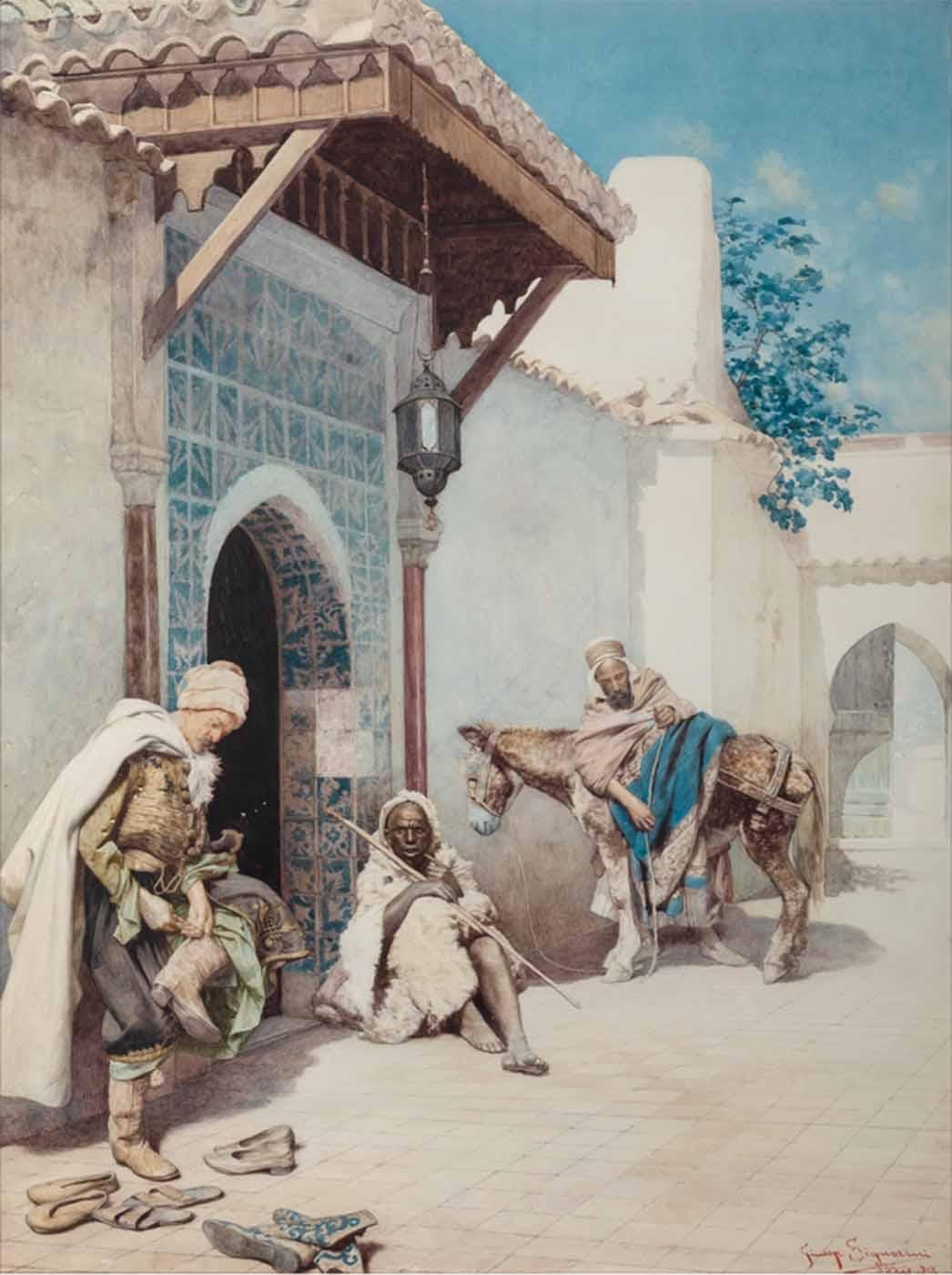 Giuseppe Signorini Orientalistisches Aquarell 