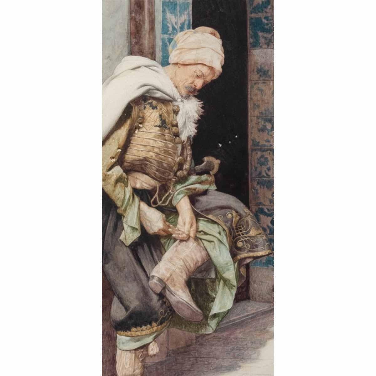 Giuseppe Signorini Orientalistisches Aquarell 