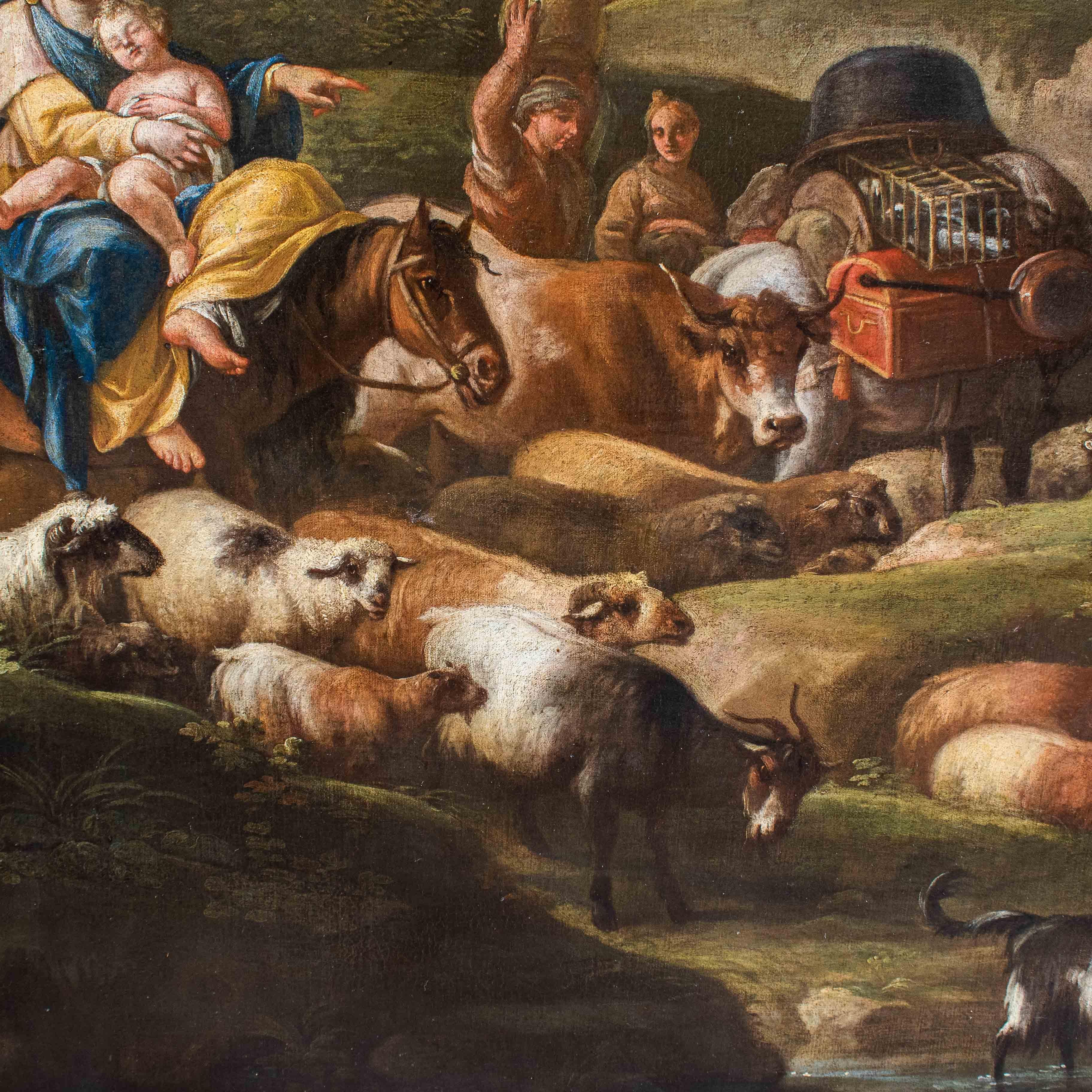 Caravan of shepherds Oil on canvas painting Giuseppe Tassone For Sale 17