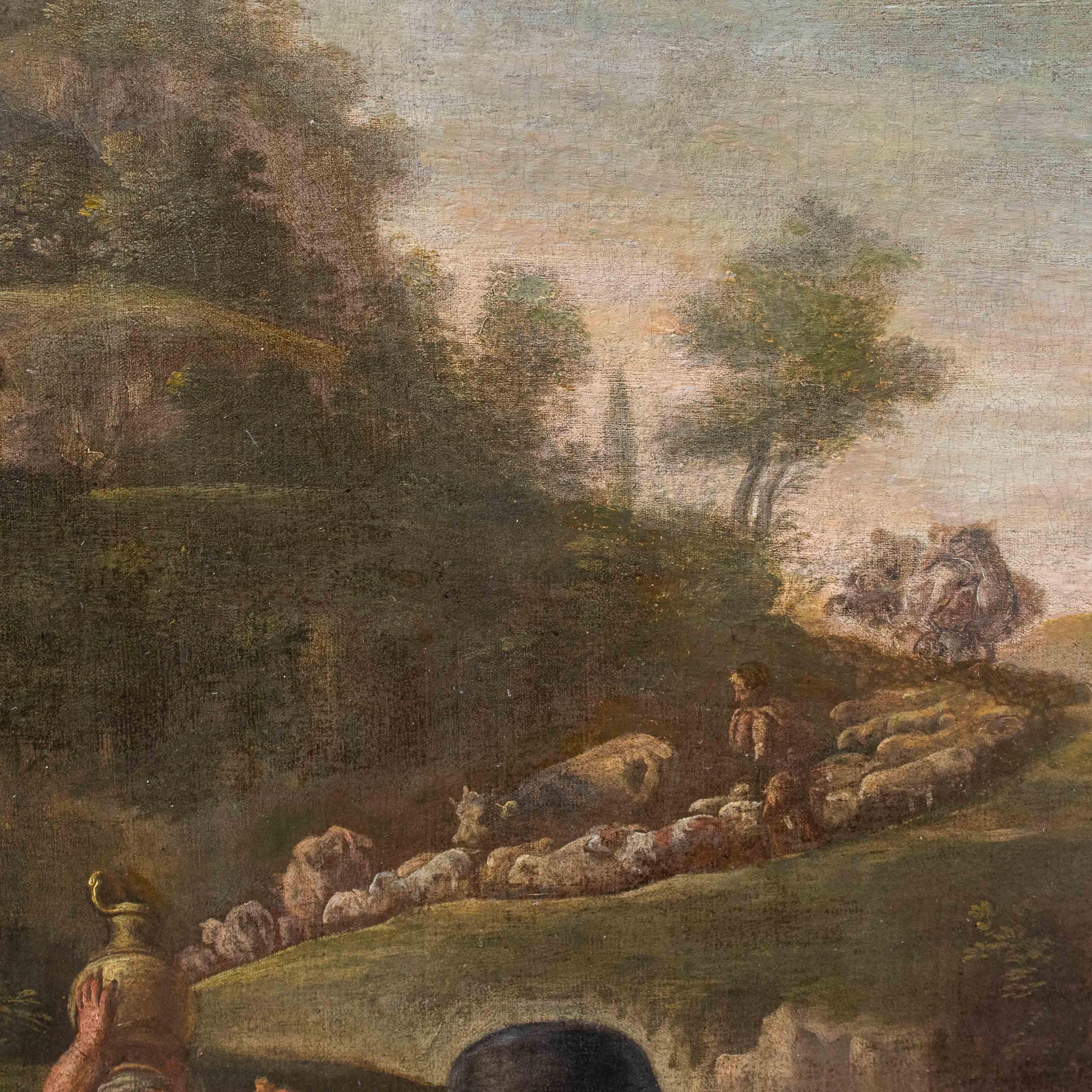 Caravan of shepherds Oil on canvas painting Giuseppe Tassone For Sale 7