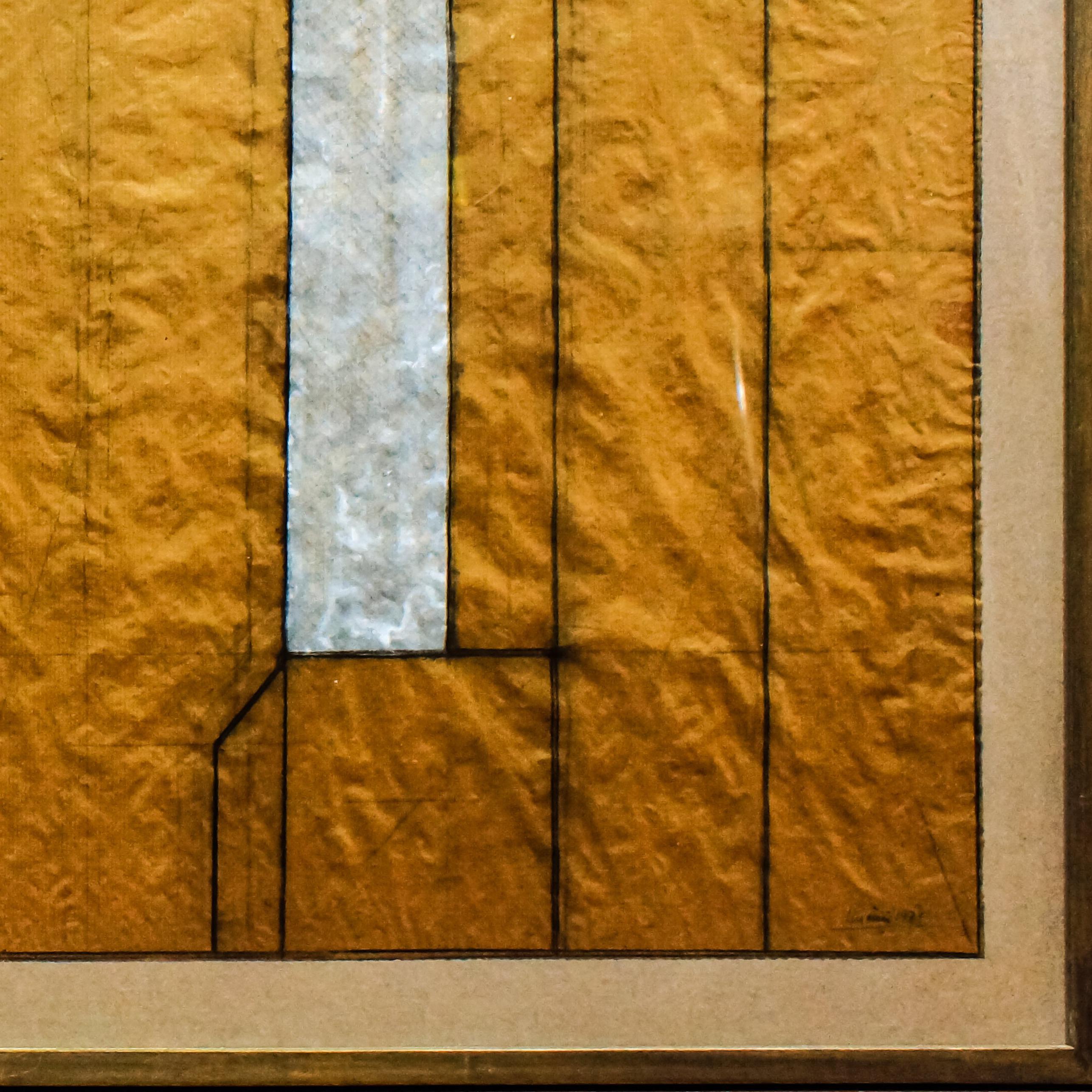 Dimore - Crayon et encre de Chine sur papier enveloppant - 1979 en vente 1