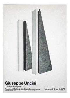 Giuseppe Uncini Exhibition Poster - Original Offset Print - 1976