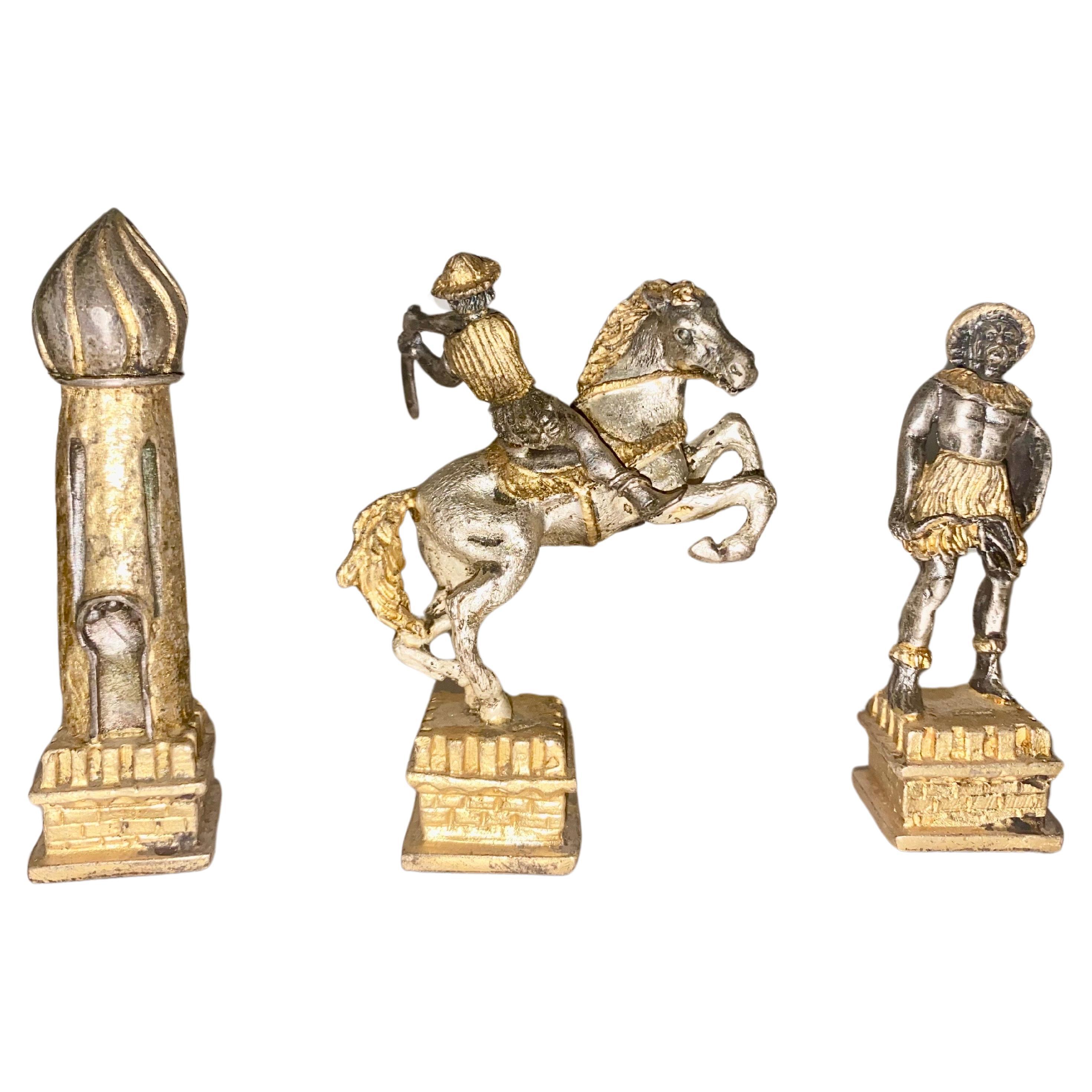 metal chess pieces