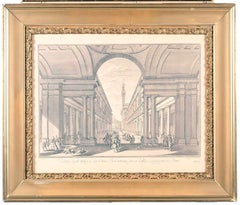 18th Century Engraving by Giuseppe Locchi and Giuseppe Vasi “Veduta degli ufizj”