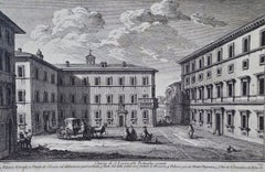 18th Century Etching of "Chiesa di S. Lucia" in Rome by Giuseppe Vasi