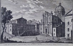 18th Century Etching of "S. Pietro in Carcere" in Rome by Giuseppe Vasi
