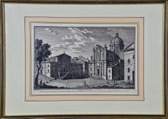 18th Century Etching of "S. Pietro in Carcere" in Rome by Giuseppe Vasi