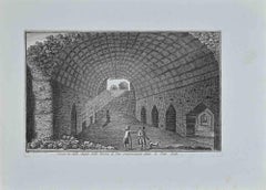 Baths of Titus - Etching by G. Vasi - Late 18th century