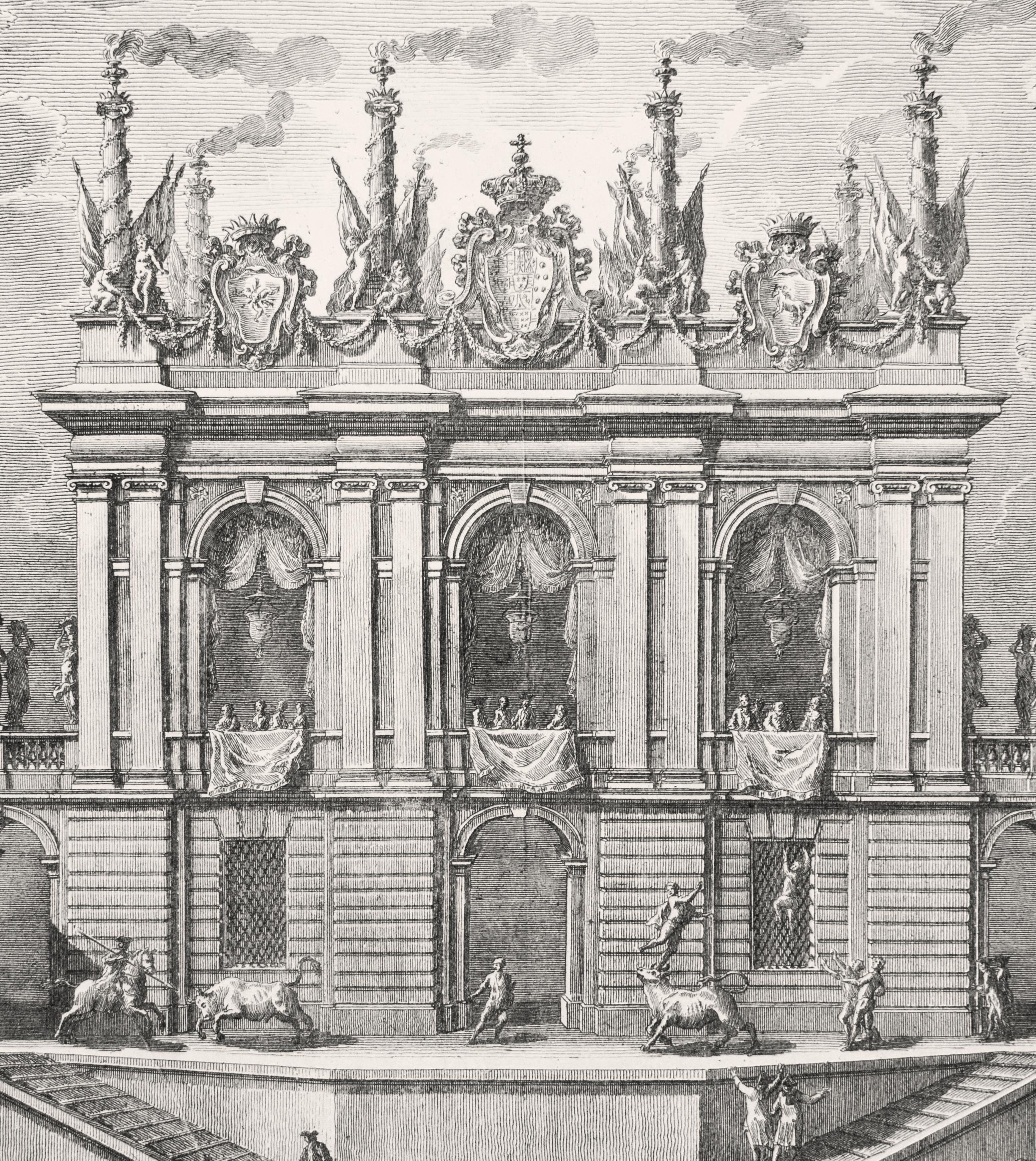 Caccia de’ Tori - Etching by Giuseppe Vasi - 1775 1