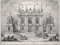 Caccia de' Tori - Gravure de Giuseppe Vasi - 1775