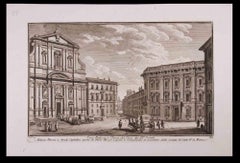 Casa Professa e Chiesa del Ges - gravure de Giuseppe Vasi - fin du 18ème siècle