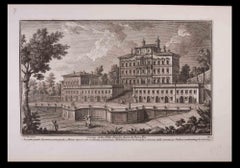 Casino della Villa Patrizi Fuori  - Etching by Giuseppe Vasi - Late 18th Century