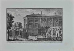 Antique Casino di Villa Madama - Etching by Giuseppe Vasi - 18th century