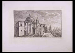 Chiesa di S. Maria del Rosario- Etching by Giuseppe Vasi - Late 18th Century