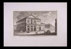 Chiesa di S. Maria delle Grazie - Etching by Giuseppe Vasi - Late 18th Century
