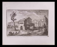 Chiesa di S. Paolo alle Tre Fontane  - Etching by G. Vasi - Late 18th Century