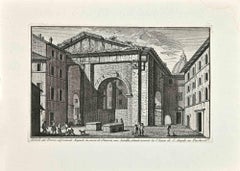 Chiesa di S.Angelo in Pescheria - Gravure de Giuseppe Vasi - 18ème siècle