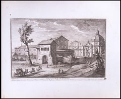 Chiesa di S.Paolo alle tre Fontane - Etching by G. Vasi - 18th century