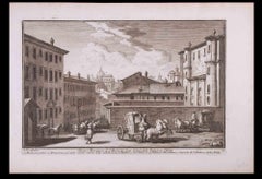 Chiesa e Monastero di S. Maria dei Sette -Etching by G. Vasi - Late 18th Century