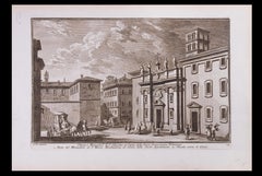 Chiesa e Monastero di Silvestro in Capite -  Etching by G. Vasi - 18th century