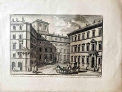 Colleggio Nazzareno - Original Etching by G. Vasi - Late 18th century