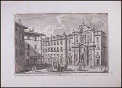 Convento dei PP.Ministri degli Infermi - Etching by G. Vasi - 18th Century