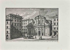 Convento di PP. Francescani del Terzo - Etching by Giuseppe Vasi - 18th century