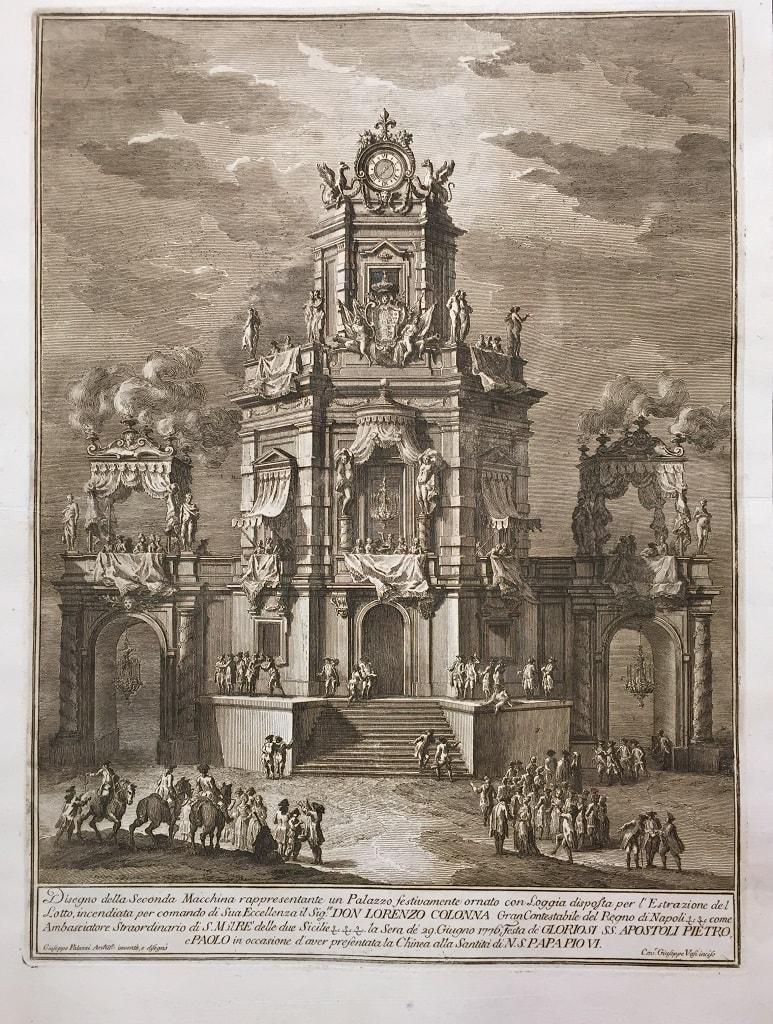 Edificio con Loggiato per l'estrazione del Lotto - by Giuseppe Vasi - 1776