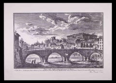 Fianco della Strada Giulia -  Acquaforte di Giuseppe Vasi - Fine del XVIII secolo