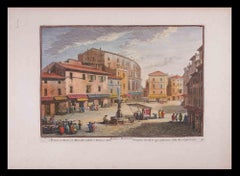Fontana e Teatro di Marcello- Etching by Giuseppe Vasi - Late 18th Century